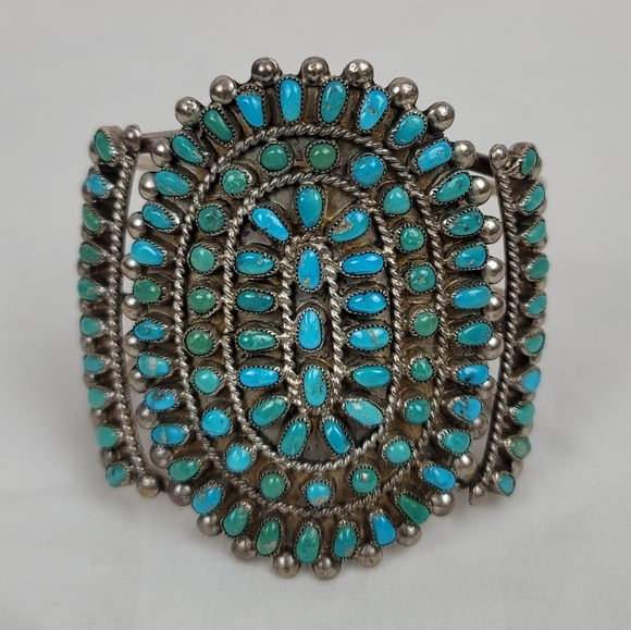 Navaho Jewelry - Vintage Tourquose Silver Bracelet Navaho E Spencer